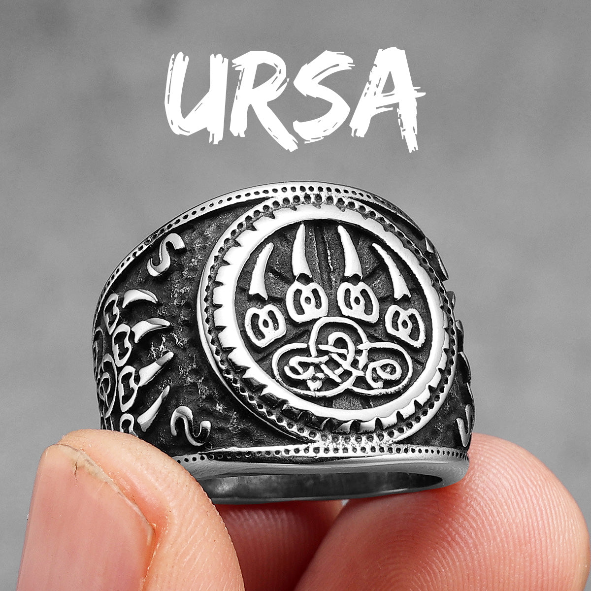 URSA | 316L No Fade Stainless Steel Bear Claw Street Style Unique Personality Rings
