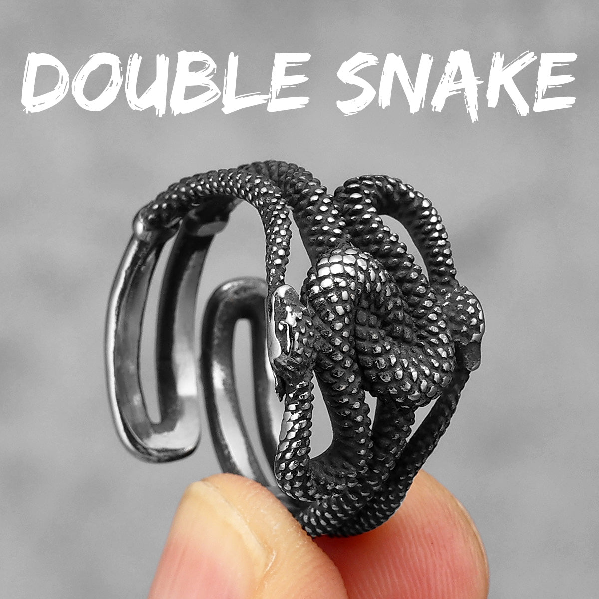 Snake Collection | Solid Stainless Steel Men's Unique Creative Personality Serpent Rings