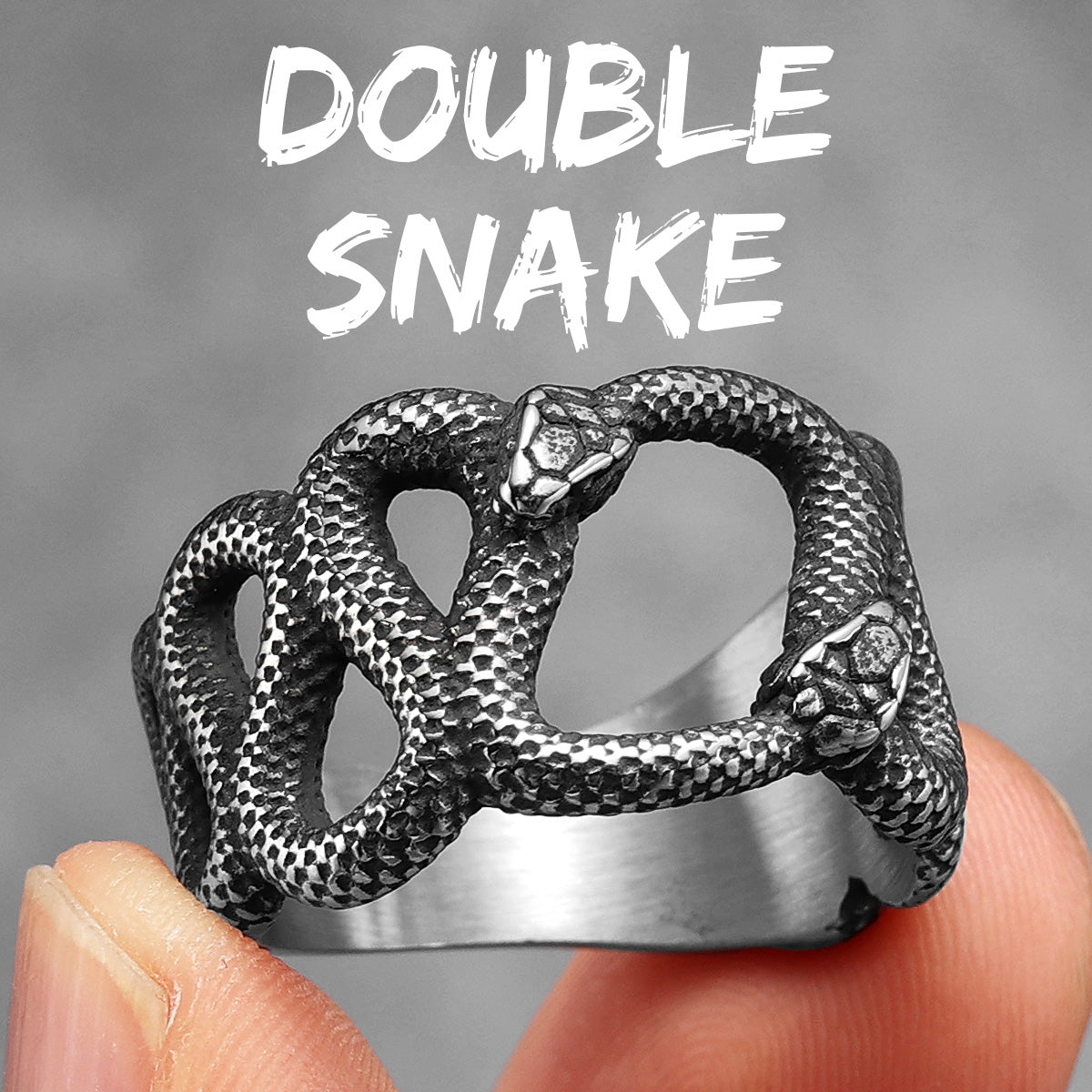 Snake Collection | Solid Stainless Steel Men's Unique Creative Personality Serpent Rings