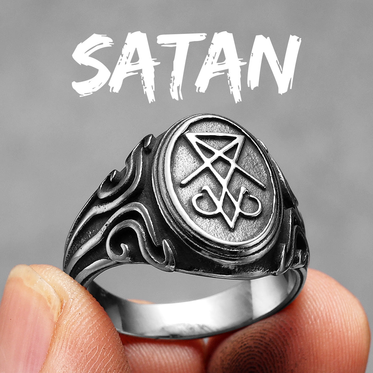 Satan | Lucifer Devil 316L Stainless Steel Men's Street Style No Fear Rings