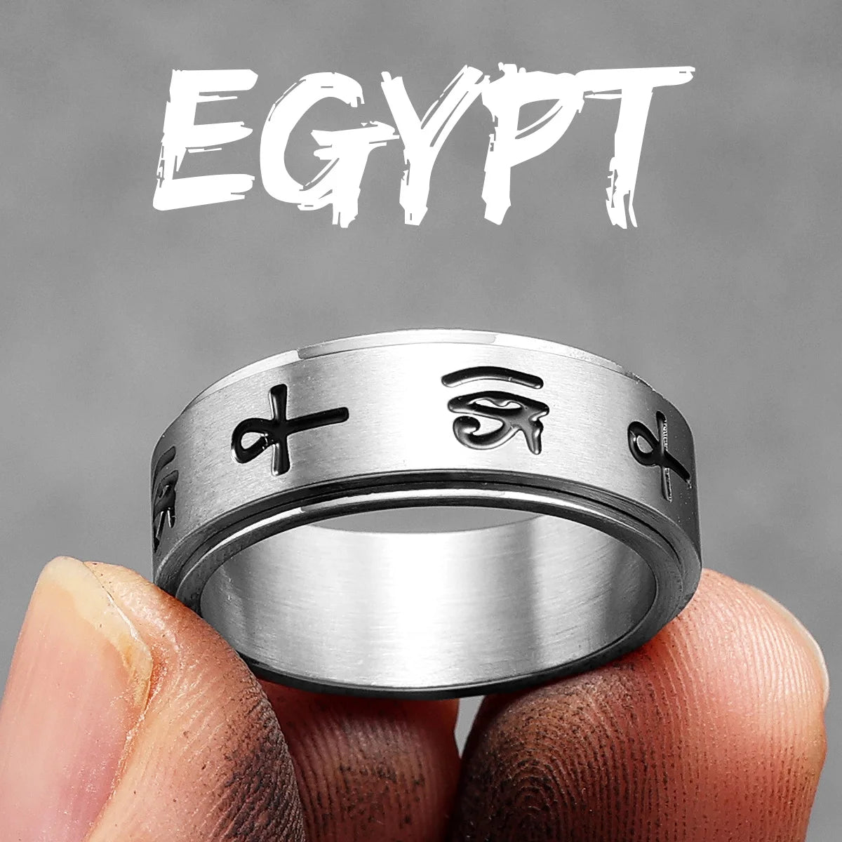 Egypt Eye of Horus | 316L No Fade Stainless Steel Ancient African Men Rings