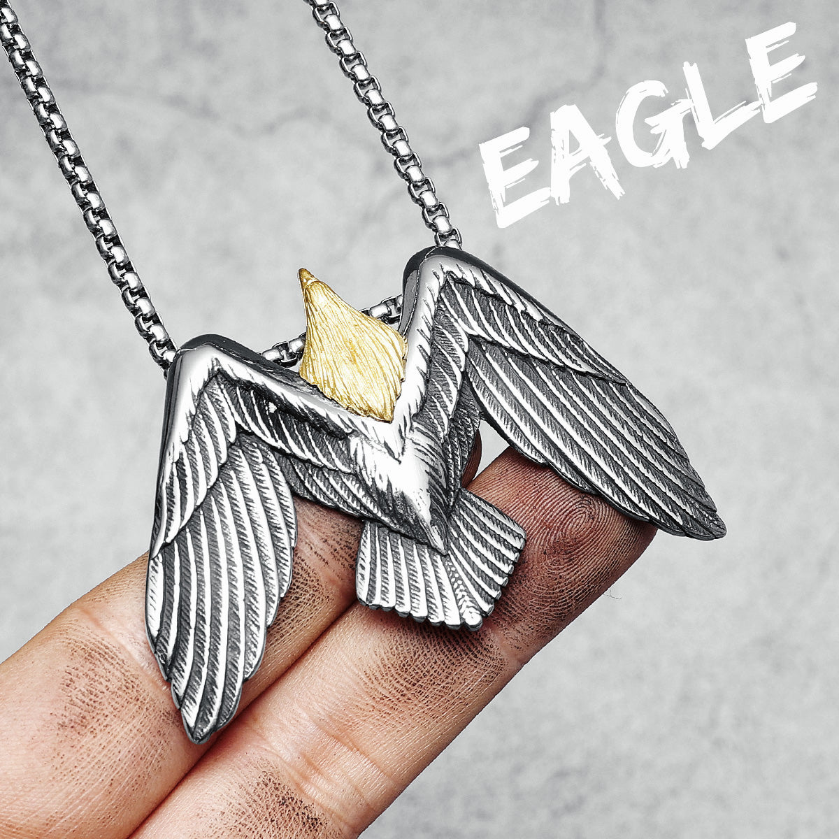 Soaring Eagle | 316L Stainless Steel Street Style Hip Hop Flying Eagle Pendant
