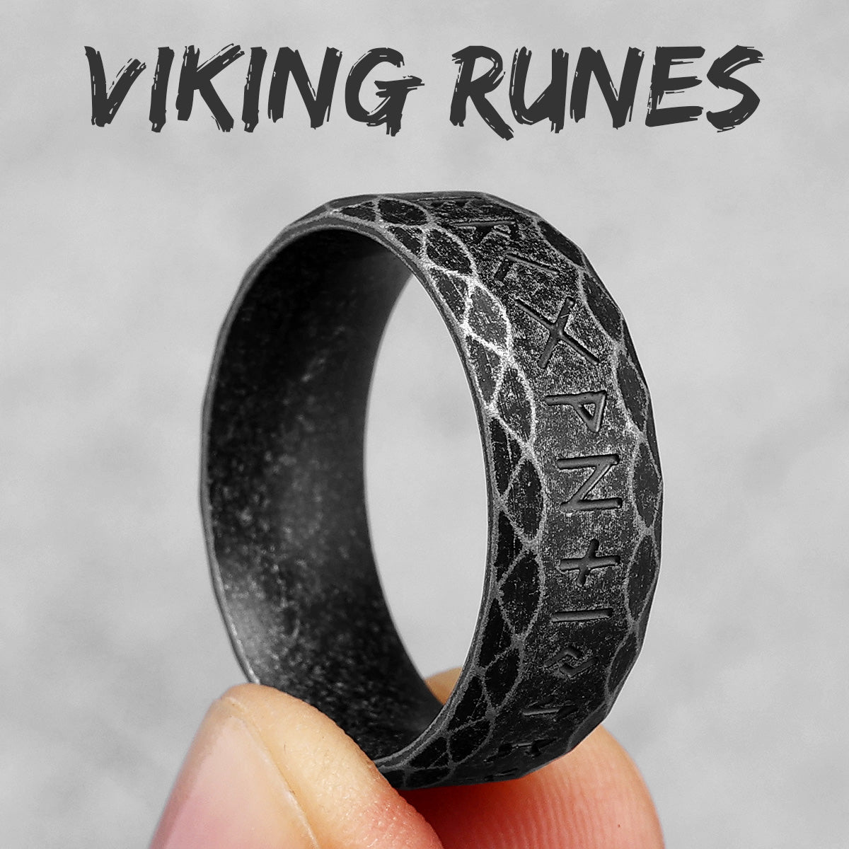 Vintage Nordic Letters | 316L Stainless Steel Vikings Runes Writings Street Style Rings