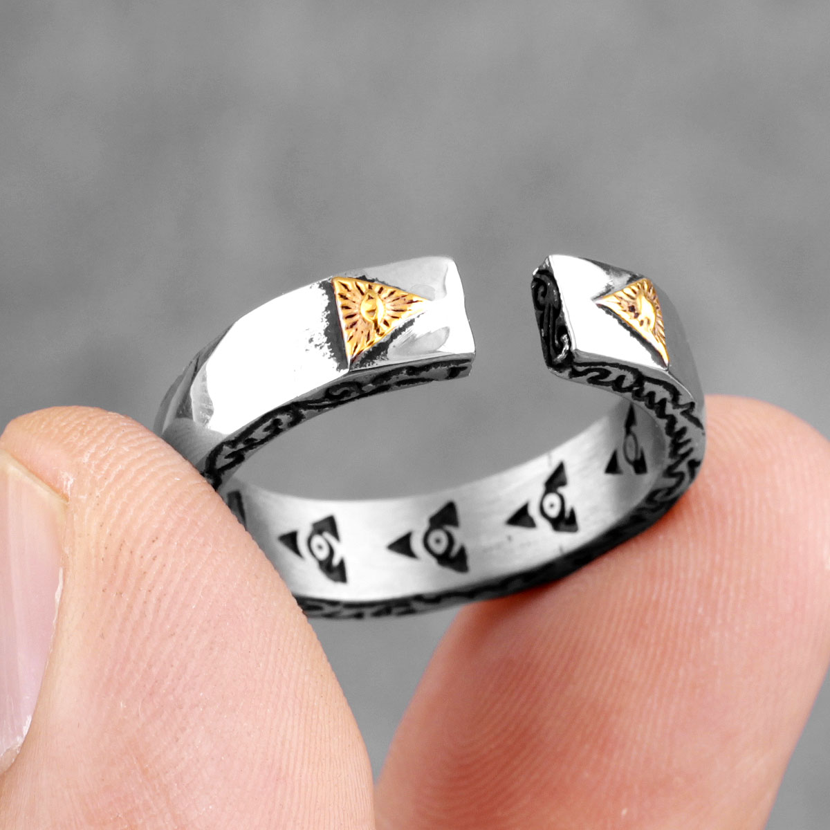 Secret Masonic | 316L Stainless Steel Vintage Freemason Symbolic Rings