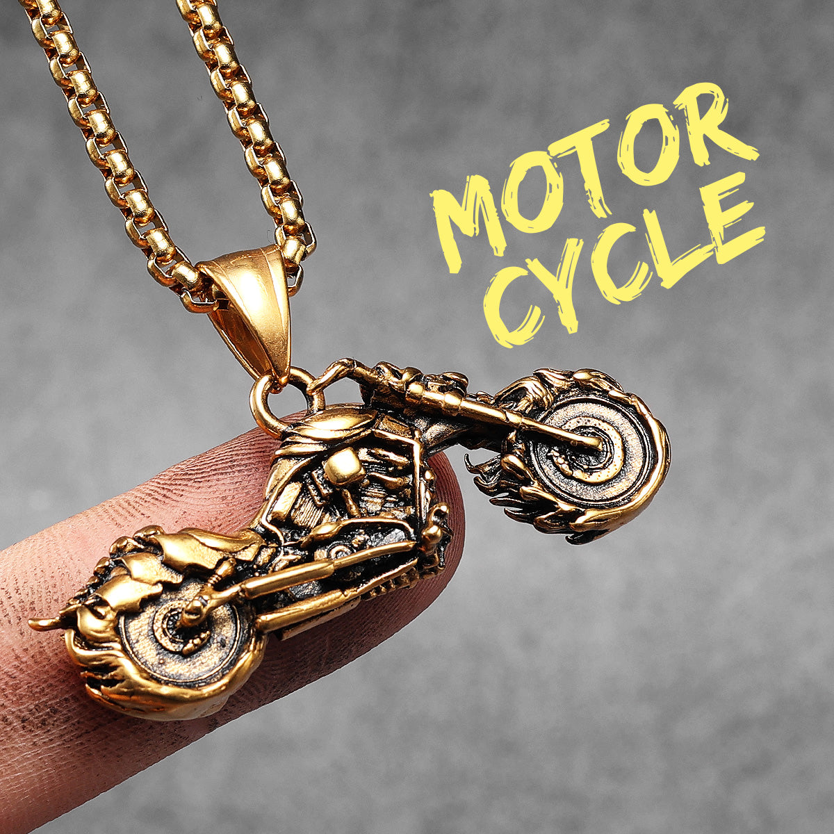Biker Style Series | 316L Stainless Steel Motorcycle Series Pendant Chain Necklaces