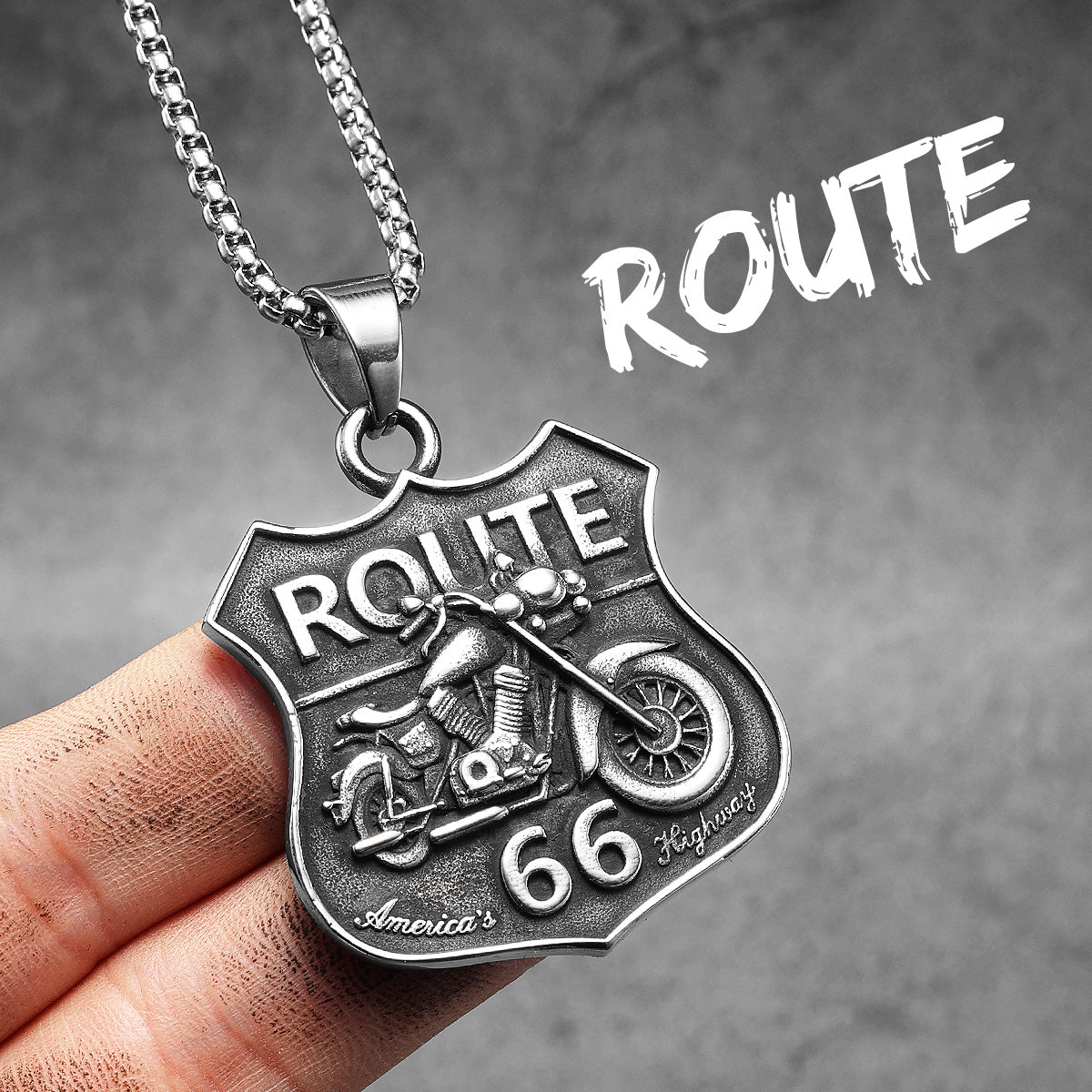 Biker Style Series | 316L Stainless Steel Motorcycle Series Pendant Chain Necklaces