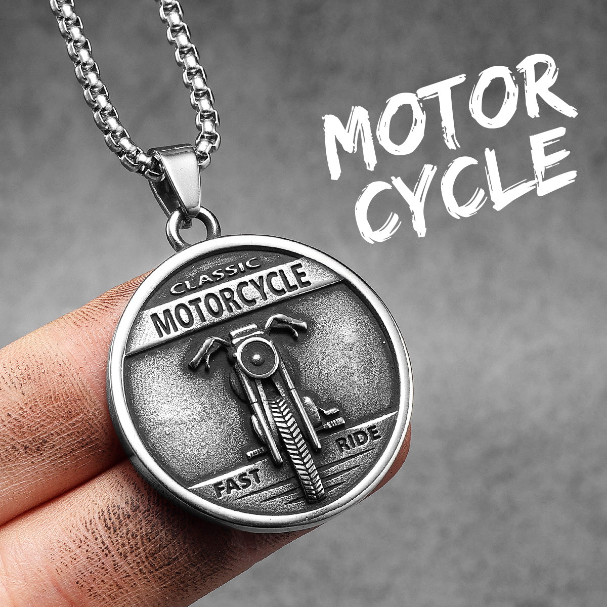 Biker Style Series | 316L Stainless Steel Motorcycle Series Pendant Chain Necklaces
