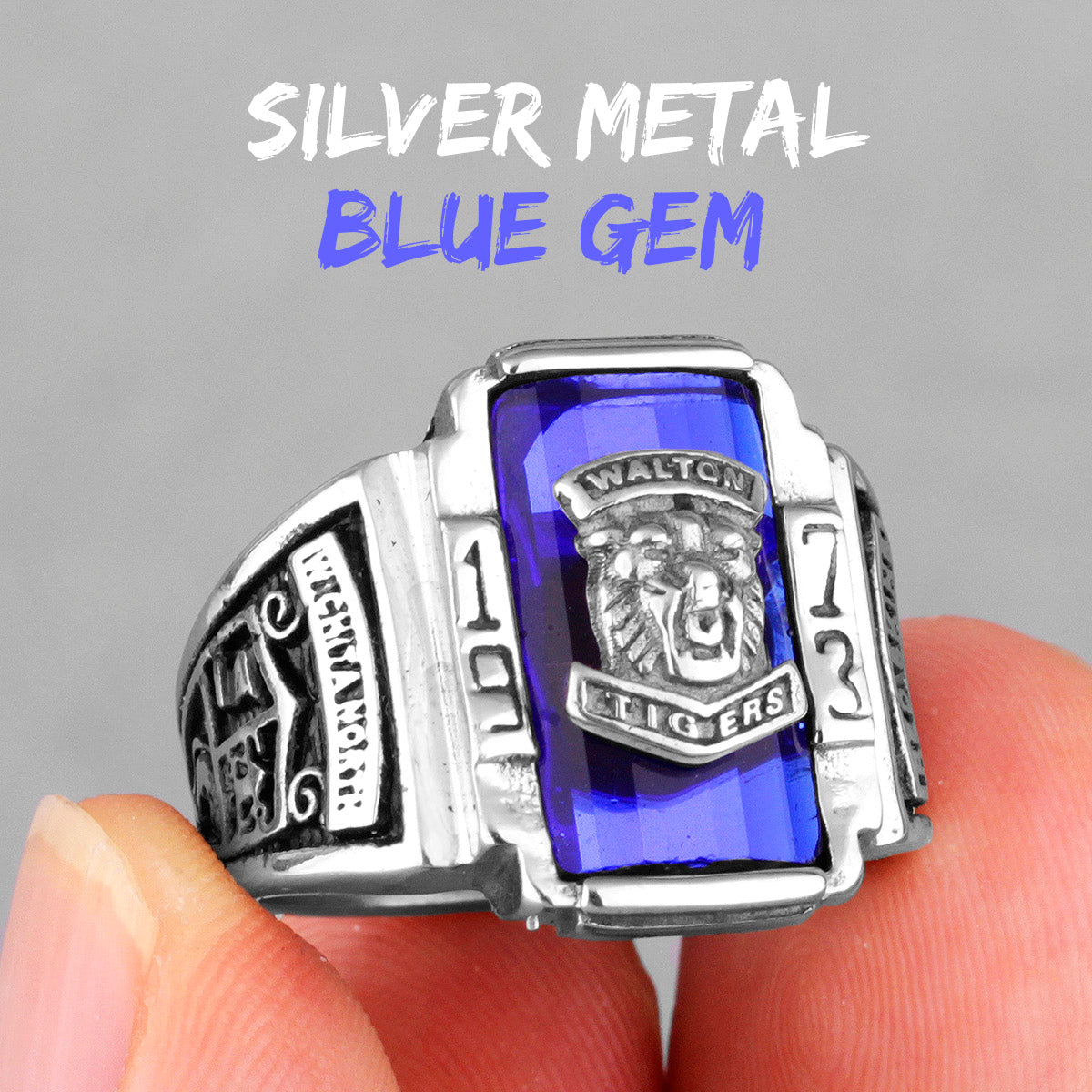 1973 Walton Tiger |14k Gold Over No Fade Stainless Steel CZ Luxury Men's Rings