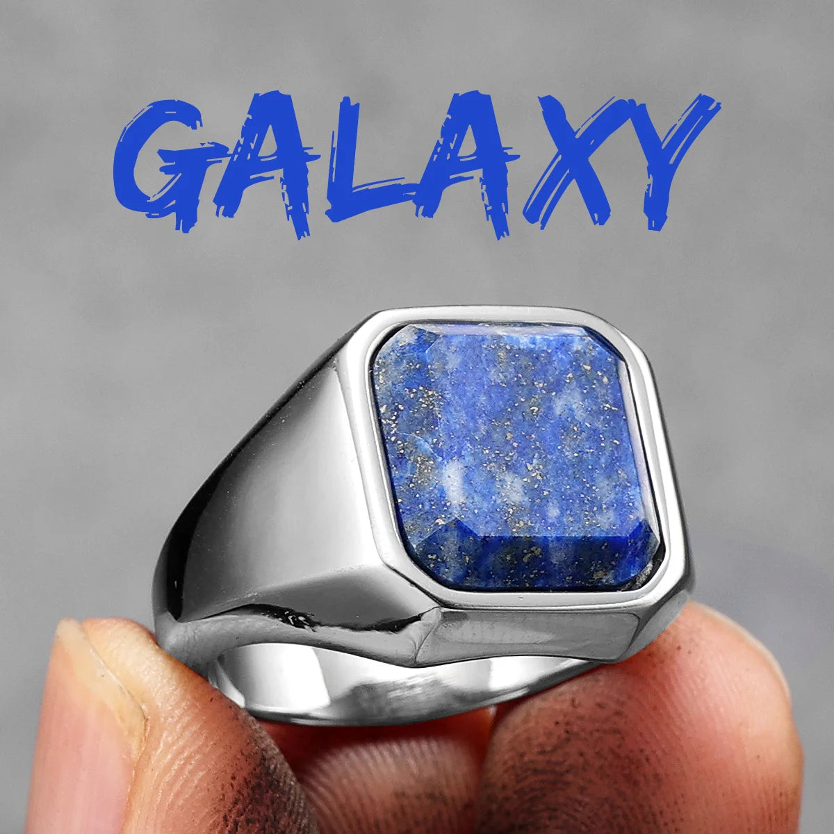 The Galaxy | 14k Gold Black over No Fade Stainless Steel Interstellar Starry Sky Men Rings