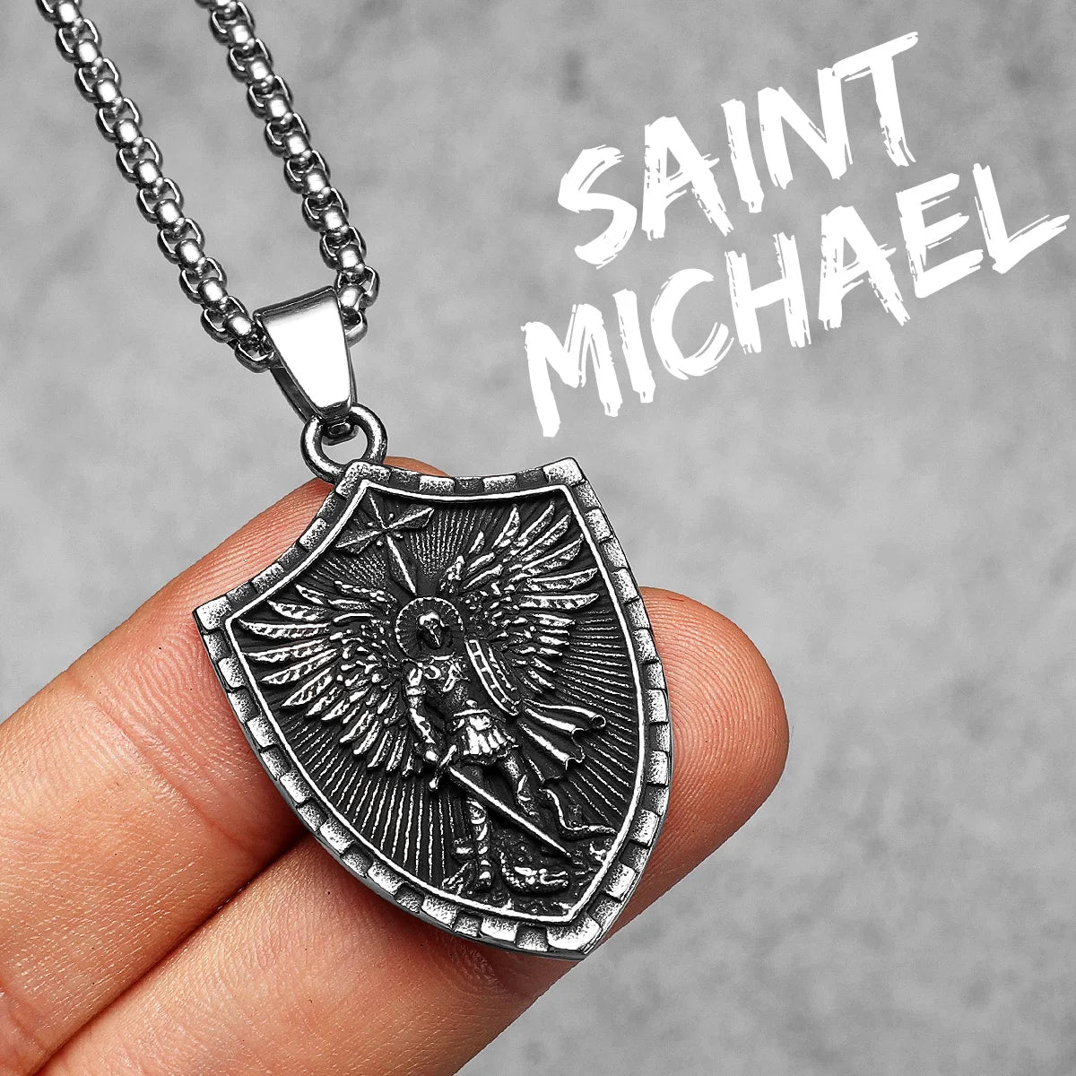 Divine Protection Collection | 316L No Fade Stainless Steel Arch Angel St.Michael Amulet