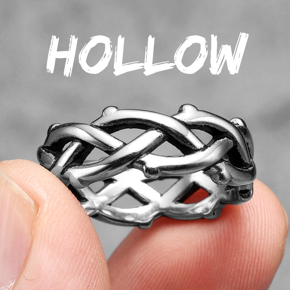 Interwoven Collection | 316L No Fade Stainless Steel Weaving Hollow Luxury Rings