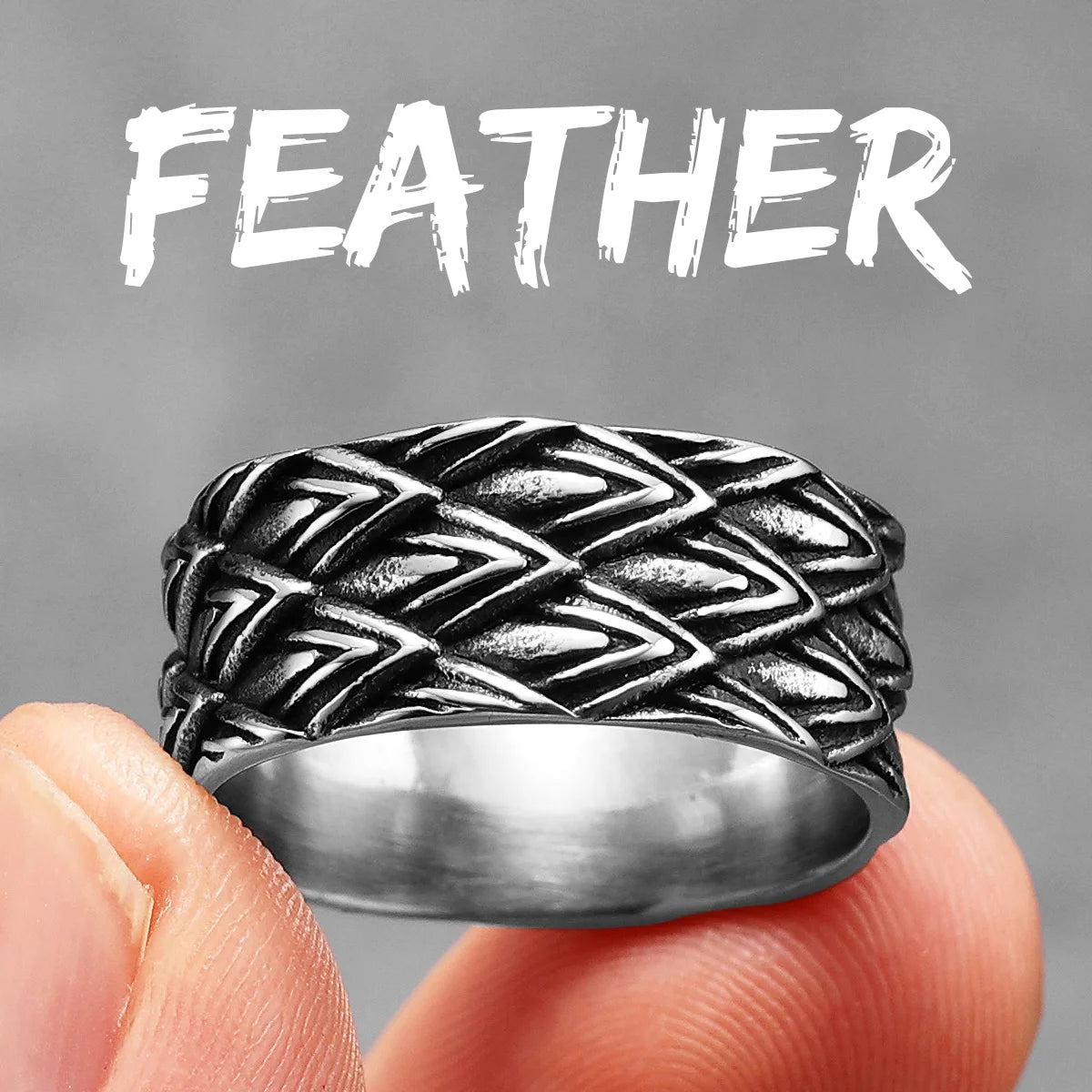 Unique Eagle Feather | 316L No Fade Stainless Steel Street Wear Men's Fashion Rings