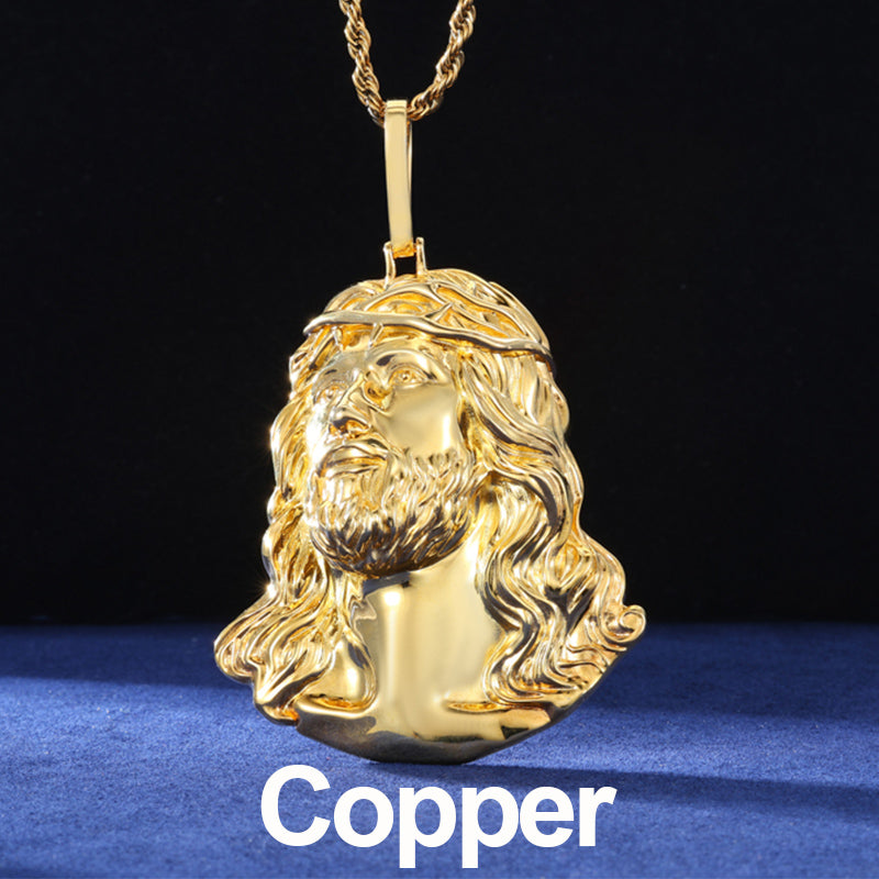 Rock Star Jesus | 18k Gold Over Solid Sterling Silver Christ Jesus Hip Hop Pendant Chain