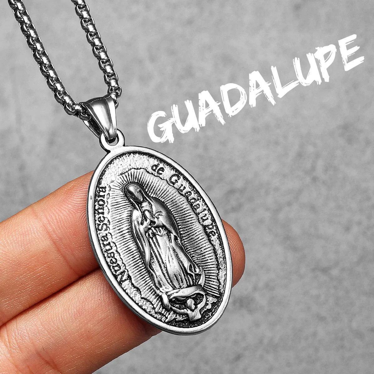 Virgin Mary | Powerful Symbolic 14k Gold Accent over Solid Stainless Steel Pendant