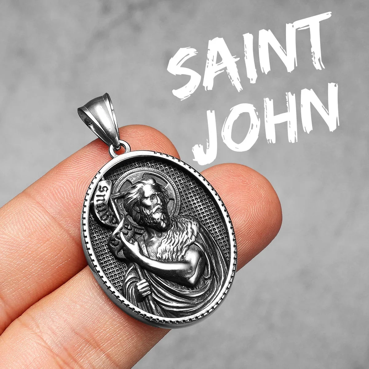 The Saints Collection | No Fade solid Stainless Steel Catholic St.Andrew Powerful Amulets