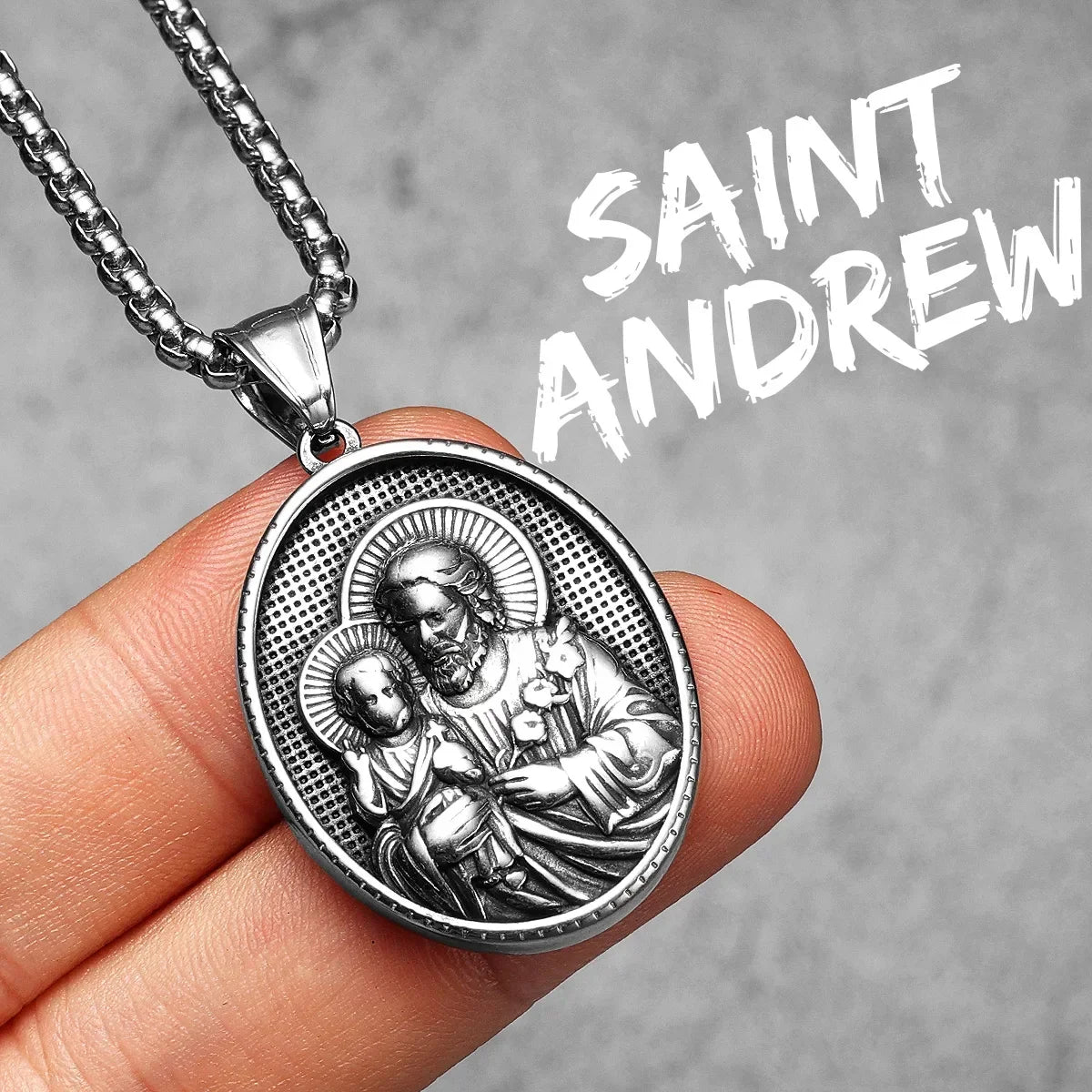 Saint John | 316L No Fade Stainless Steel Powerful Amulet Spiritual Chain Pendant