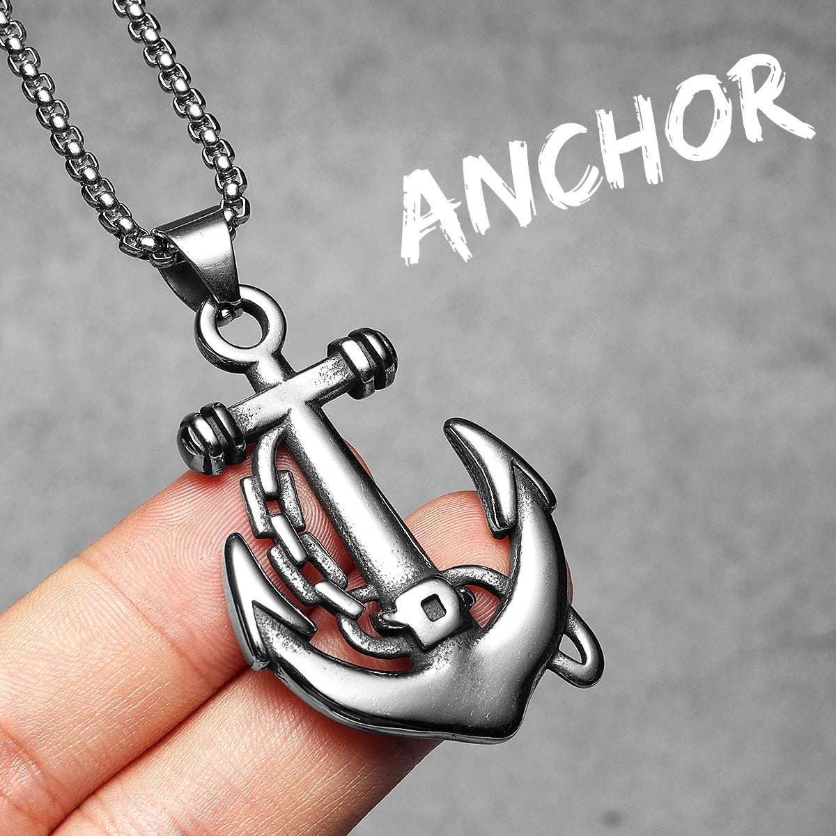 The Sailor | 316L Solid Stainless Steel Men's Anchor Cross Street Wear Pendant