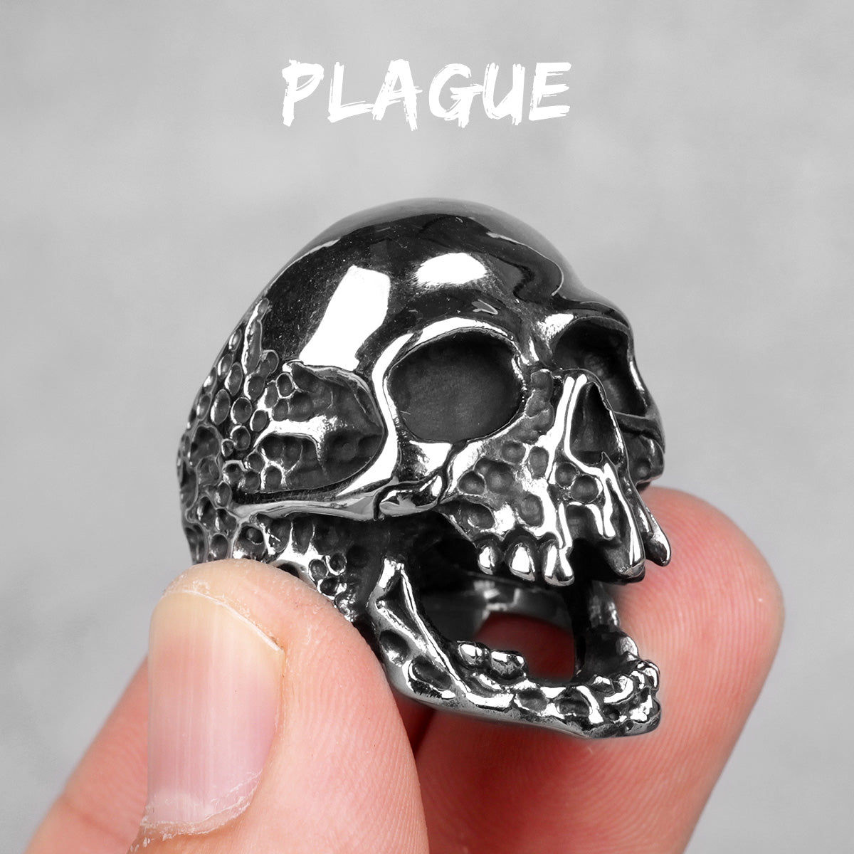 The Plague | 316L No Fade Stainless Steel Designer Skull Street Style Rings