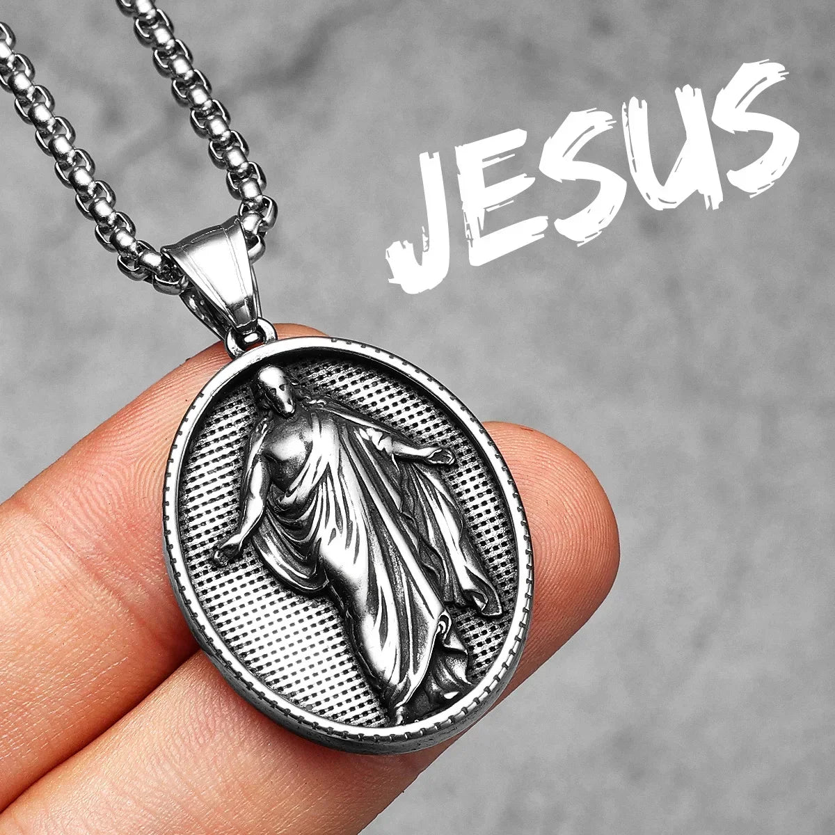 The Christ Collection | Christian Jesus Heart Solid Stainless Steel Spiritual Pendants