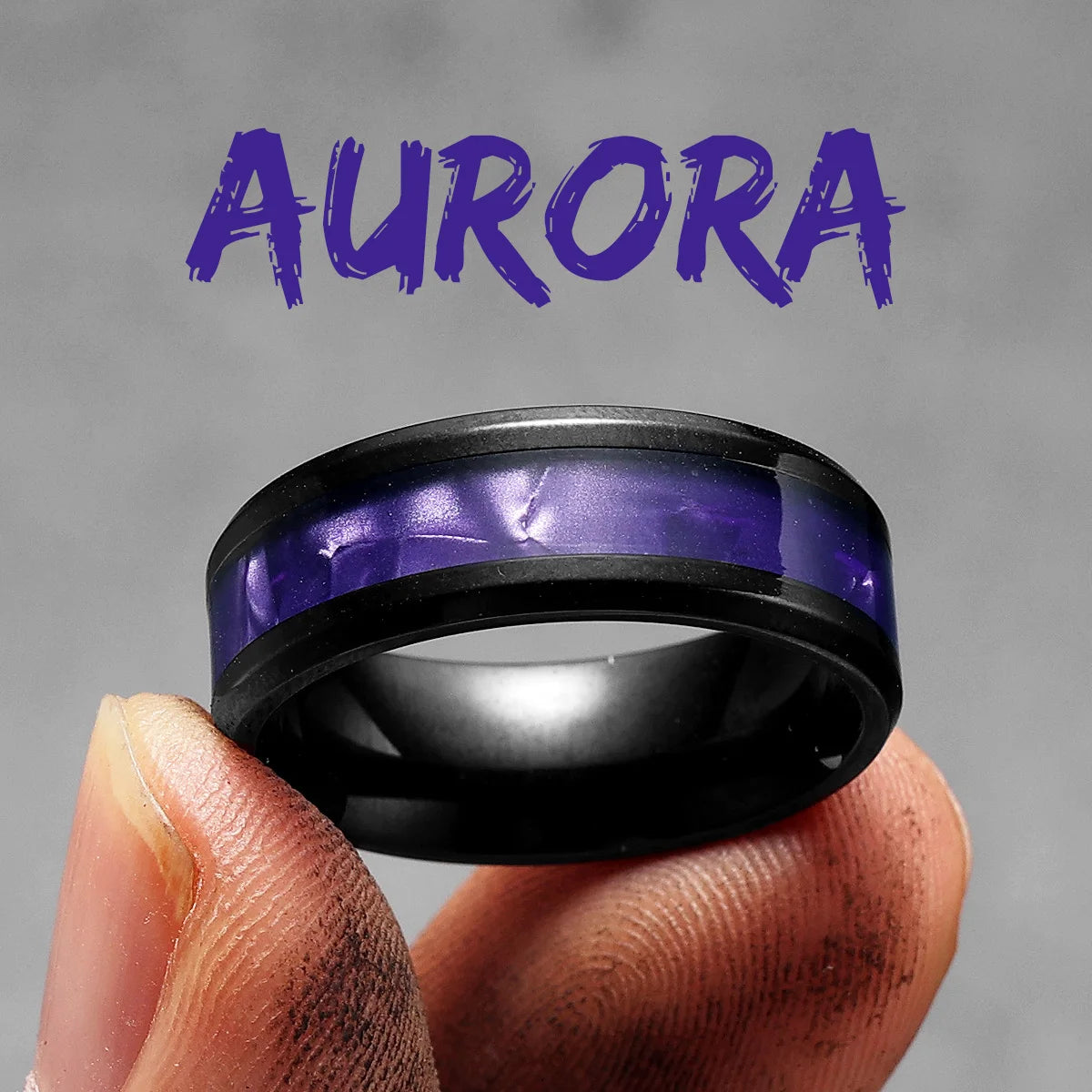 Aurora | 316L No Fade Stainless Steel Aurora Borealis Unique Designer Rings