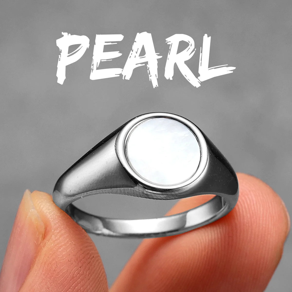 Luxury | 14k Gold Over No Fade Solid Stainless Steel Pearl Gemstone Rings