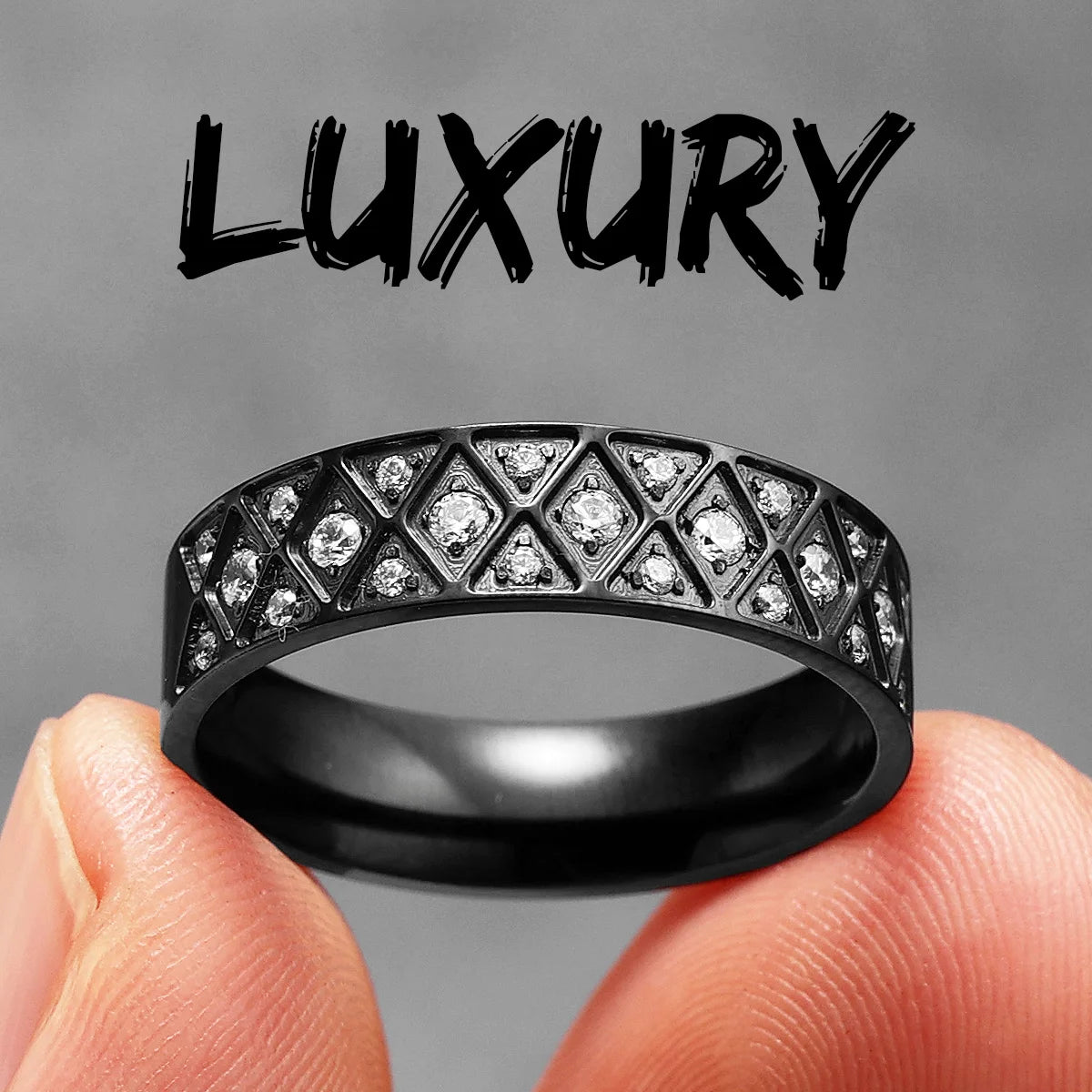 Ancient Aesthetic | 14k Gold Black Over Solid No Fade Stainless Steel Gemstone Rings