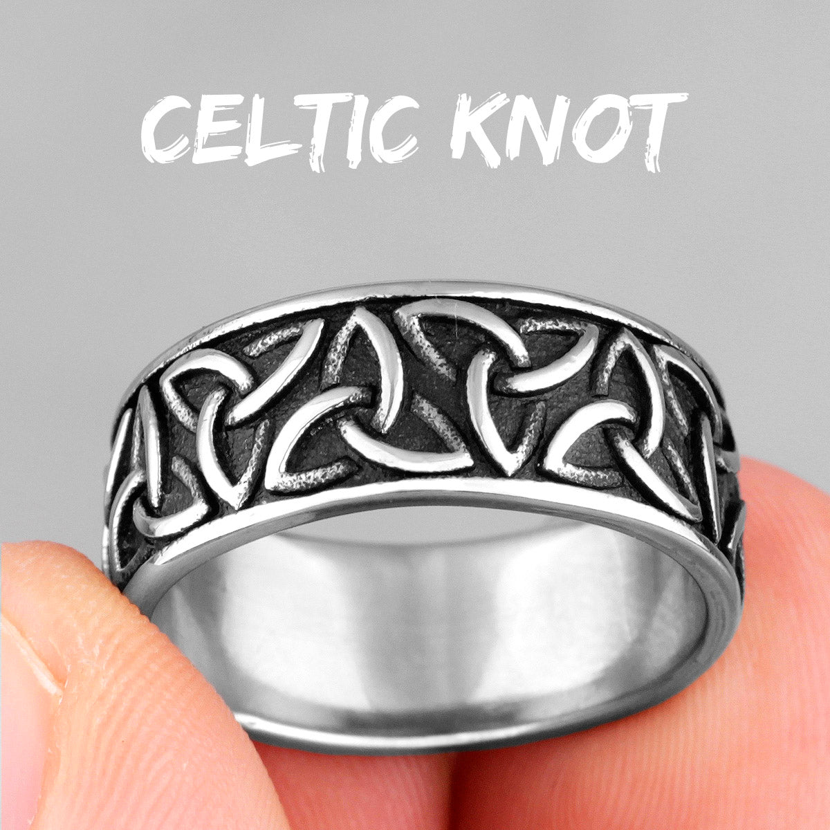 Celtic Knot Collection | No Fade Stainless Steel Weave Intertwined Viking Symbol Rings