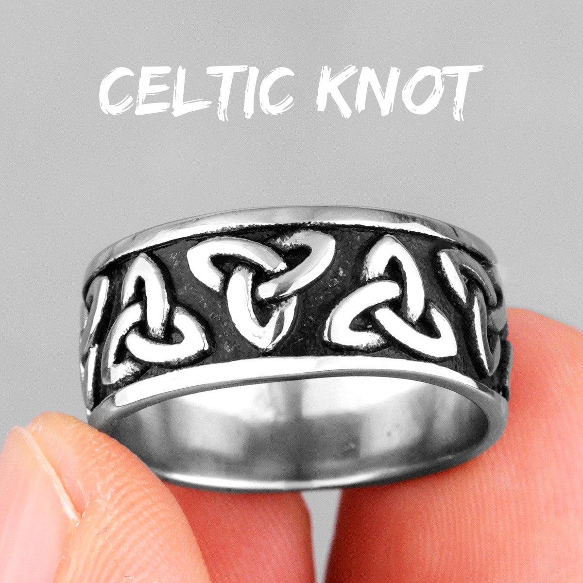Celtic Knot Collection | No Fade Stainless Steel Weave Intertwined Viking Symbol Rings