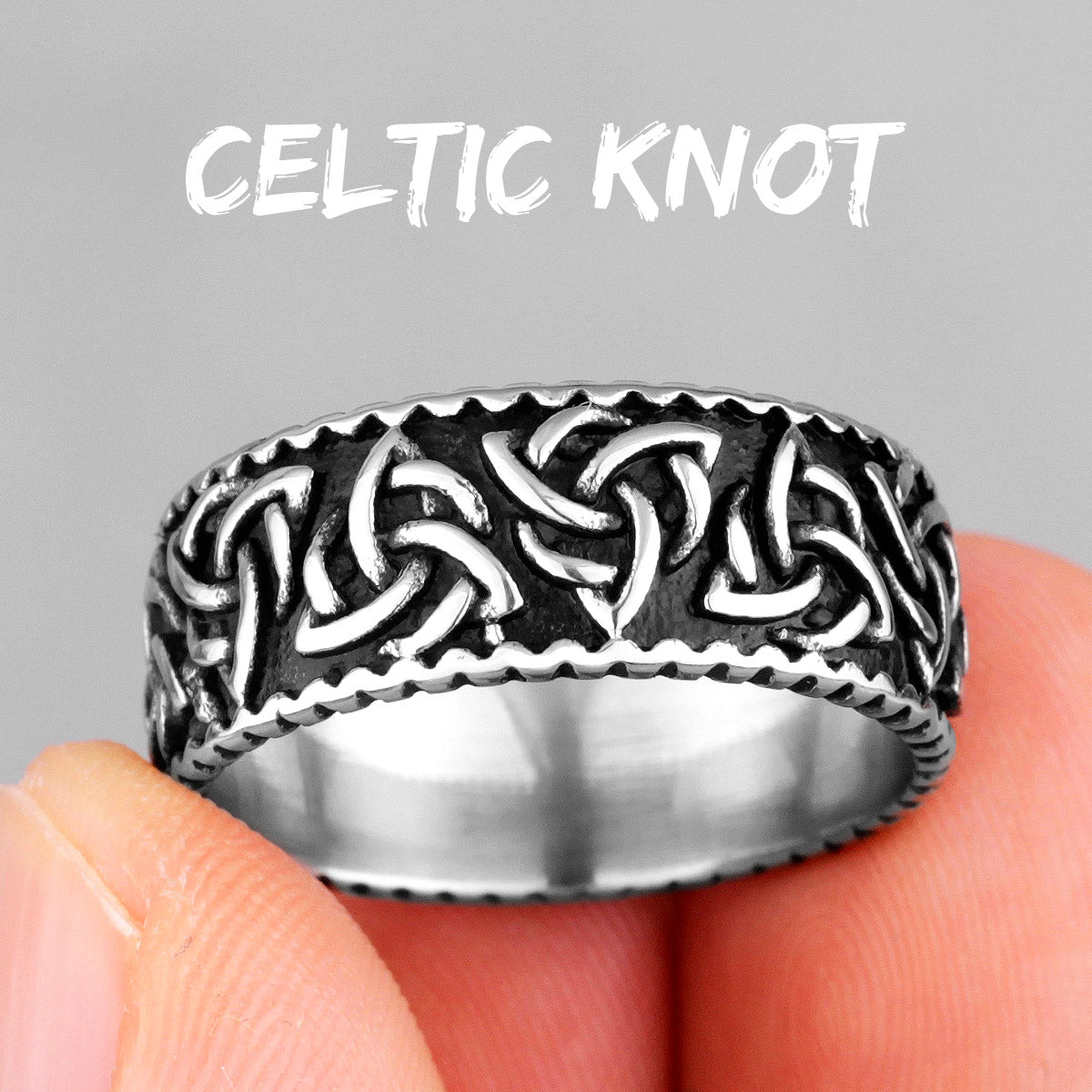 Celtic Knot Collection | No Fade Stainless Steel Weave Intertwined Viking Symbol Rings