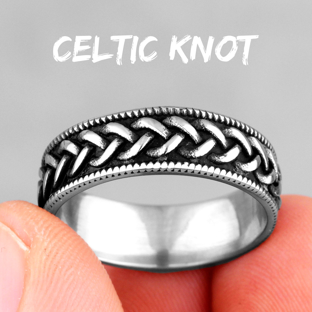 Celtic Knot | No Fade Solid Stainless Steel Interlocking Unity Designer Rings