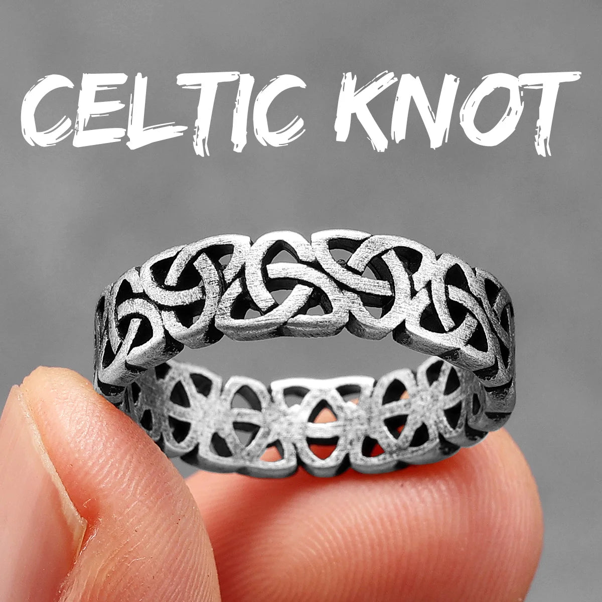 Interwoven | Solid Stainless Steel Tight Connection Retro Weave Rings