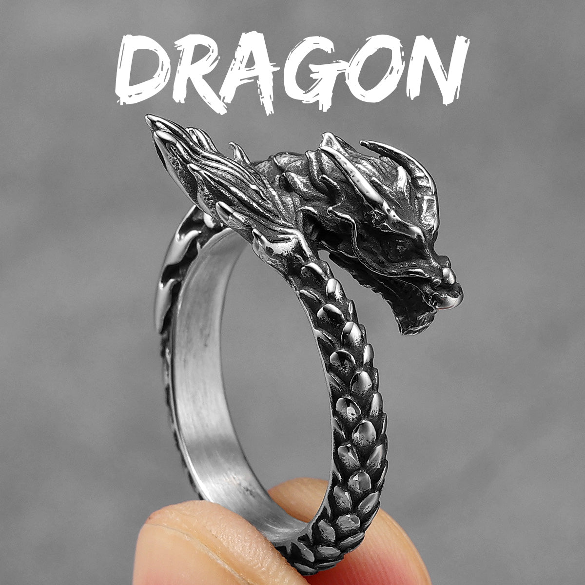 Dragon | Unique Personality Solid Stainless Steel Men's Designers Rings