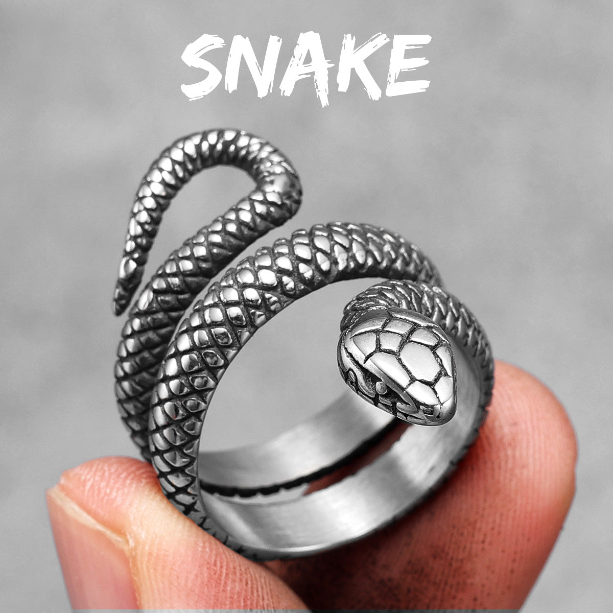 Snake Collection ll | No Fade 316L Solid Stainless Steel Men Snake Rings