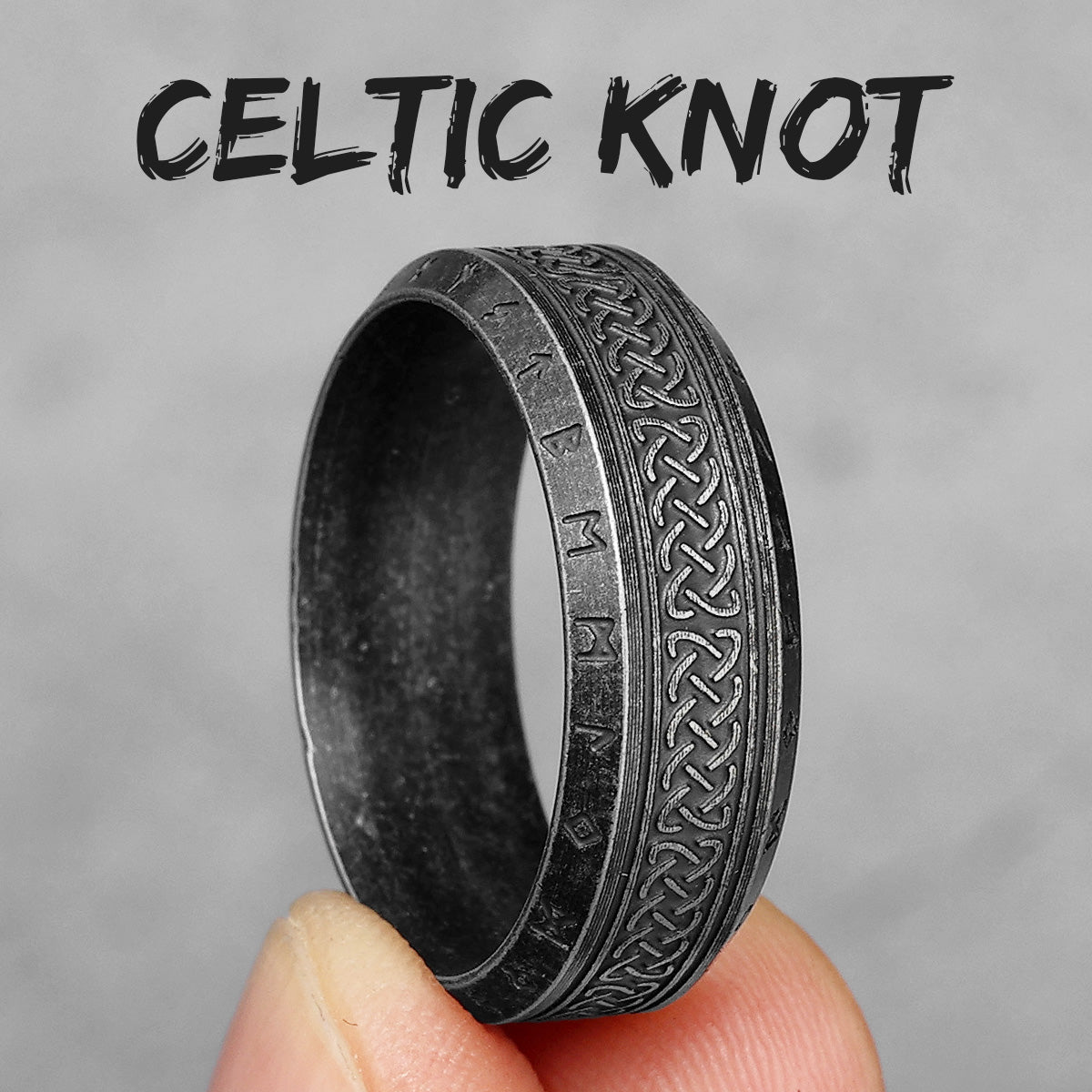 Celtic Knot | Vintage Look Solid Stainless Steel Men's Designer Street Style Rings