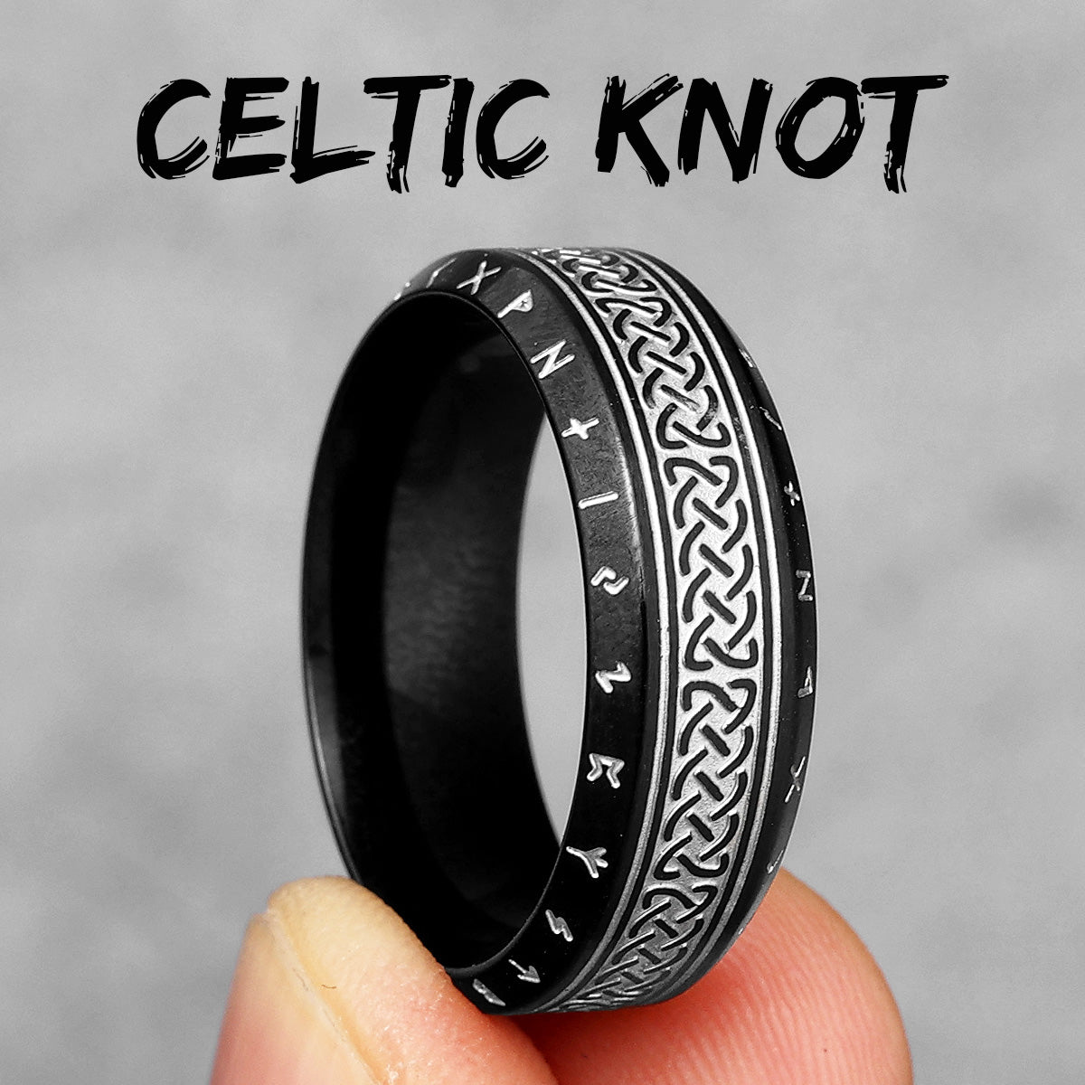 Celtic Knot | Vintage Look Solid Stainless Steel Men's Designer Street Style Rings