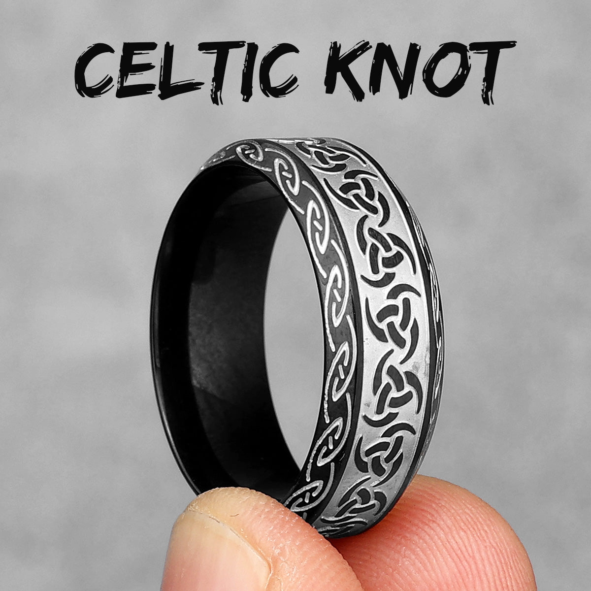 Celtic Knot | 316L Designer Solid Stainless Stainless Men's Unique Personality Rings