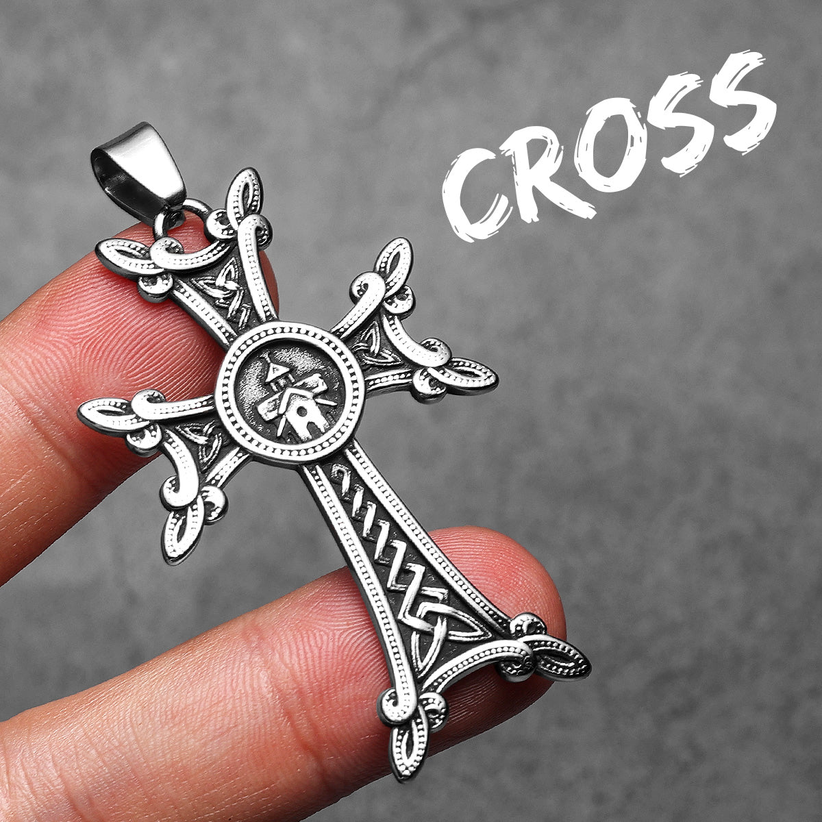 Celtic Knot Cross | Men's 316L Stainless Steel Infinite Protection Cross Pendant