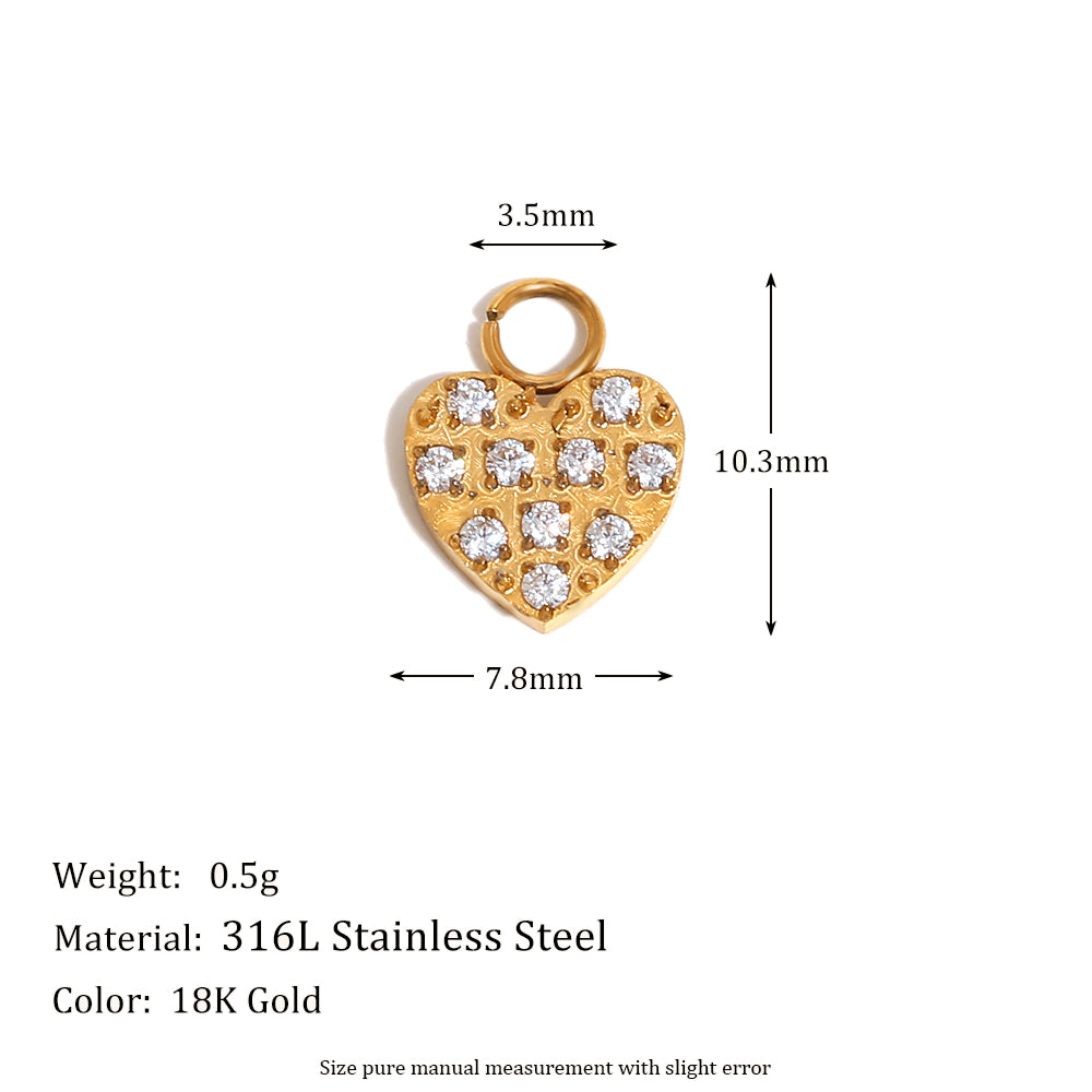 Sea Pearl Flower Heart 18k Gold Stainless Steel Pendants Charm Waterproof Necklaces