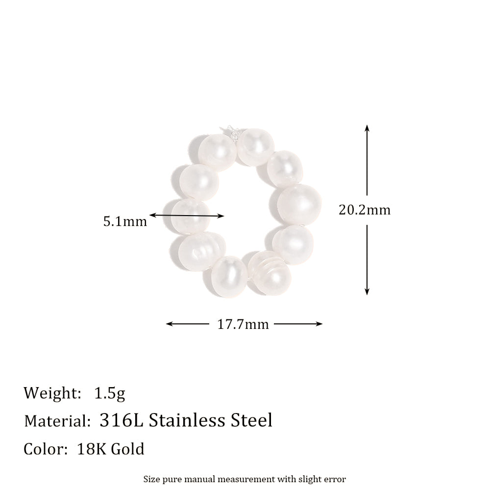 Sea Pearl Flower Heart 18k Gold Stainless Steel Pendants Charm Waterproof Necklaces