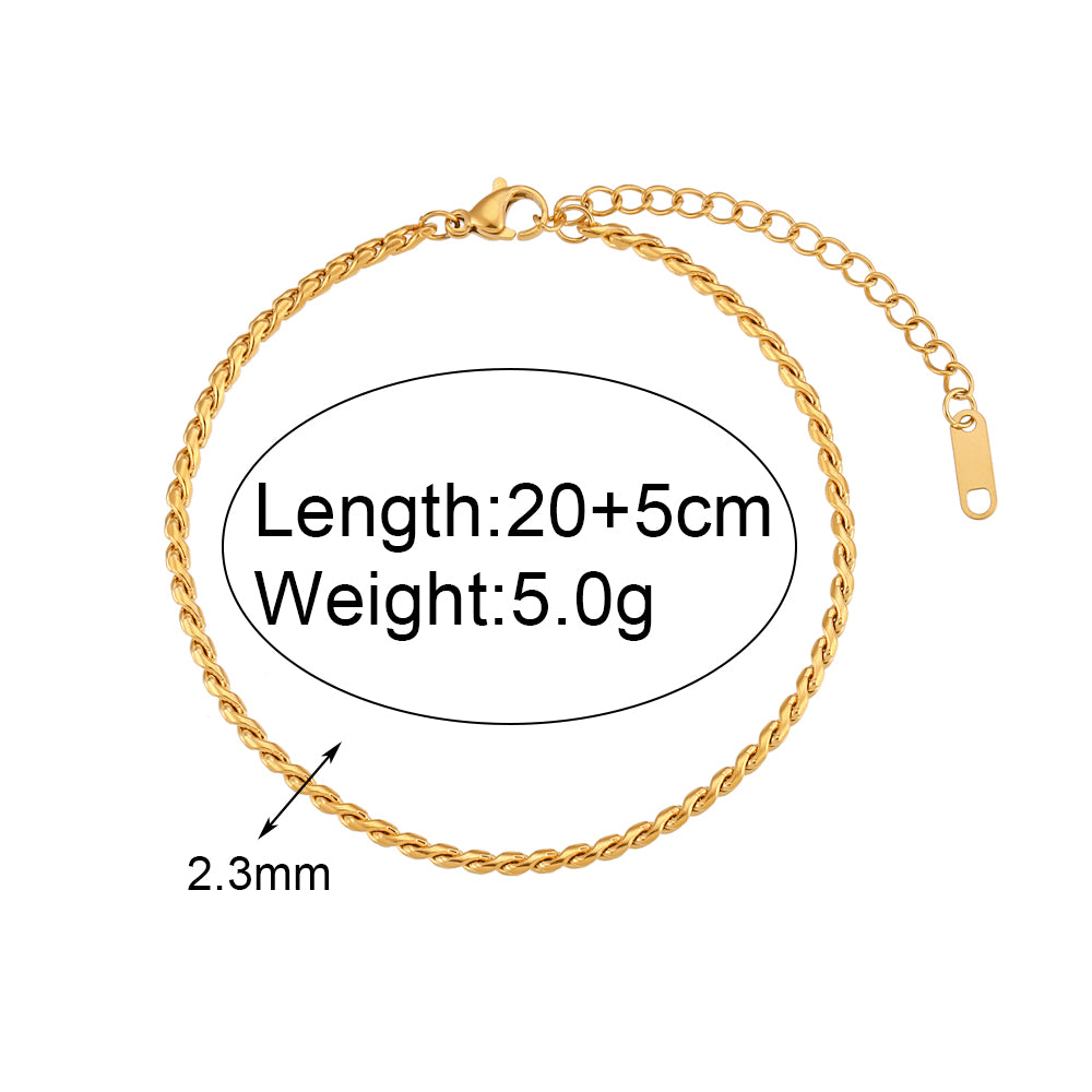 Ladies 18k Gold Over Stainless Steel Freshwater Pearl Water Resistant Anklet Ankle Bracelet