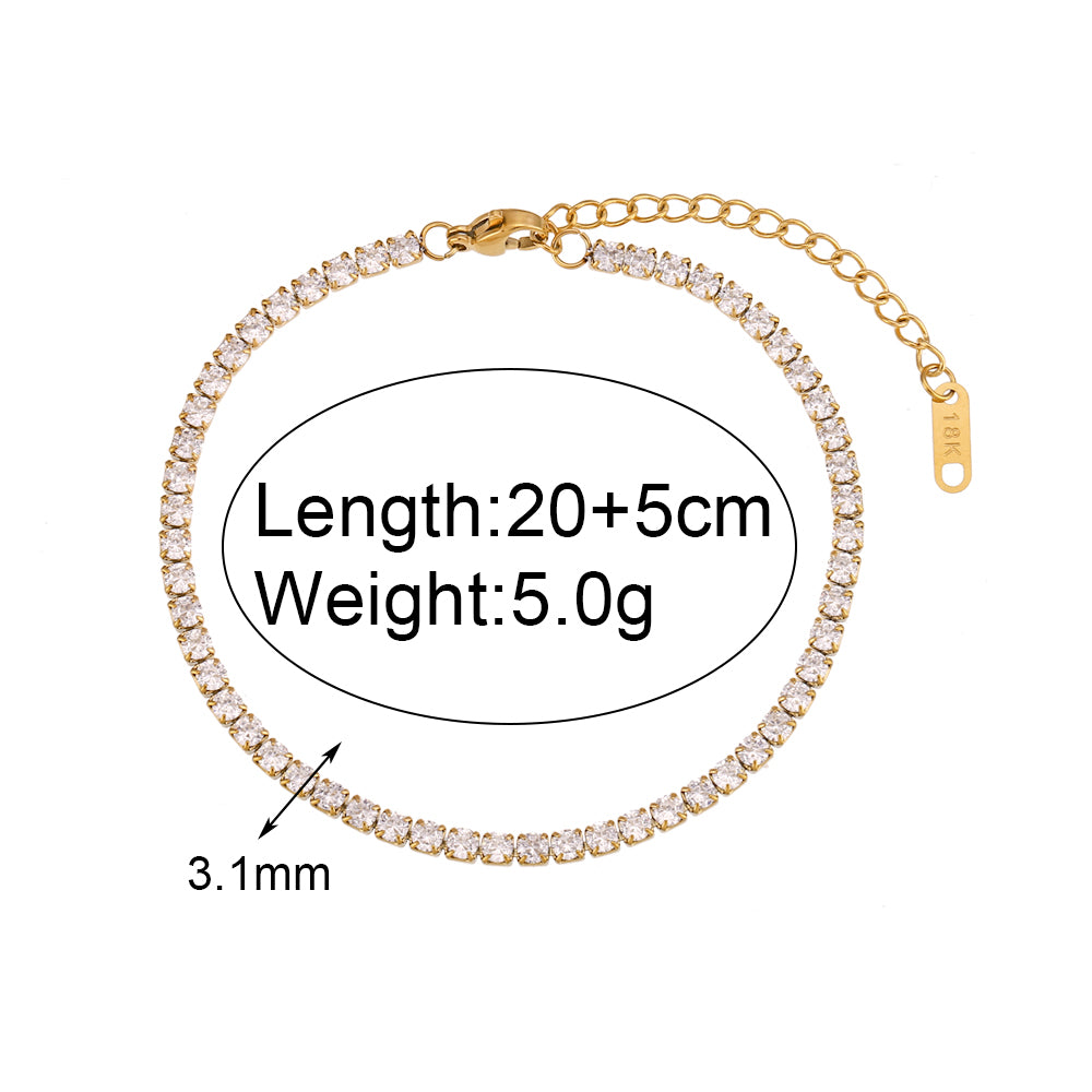 Ladies 18k Gold Over Stainless Steel Freshwater Pearl Water Resistant Anklet Ankle Bracelet