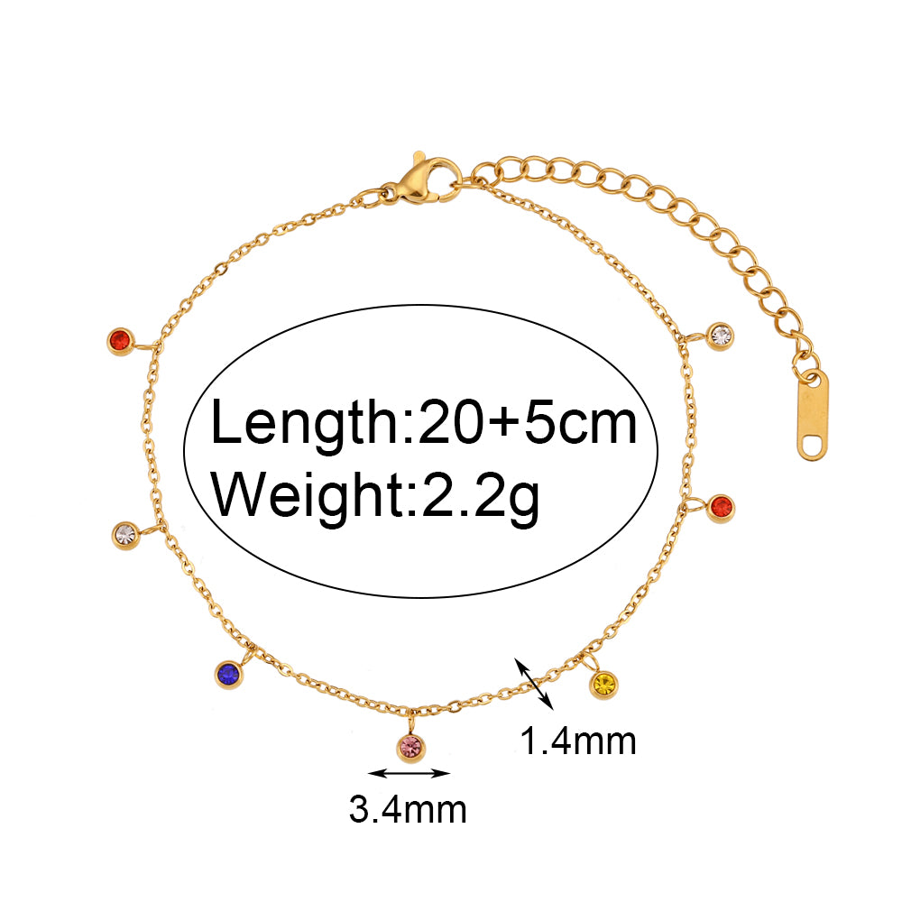 Ladies 18k Gold Over Stainless Steel Freshwater Pearl Water Resistant Anklet Ankle Bracelet