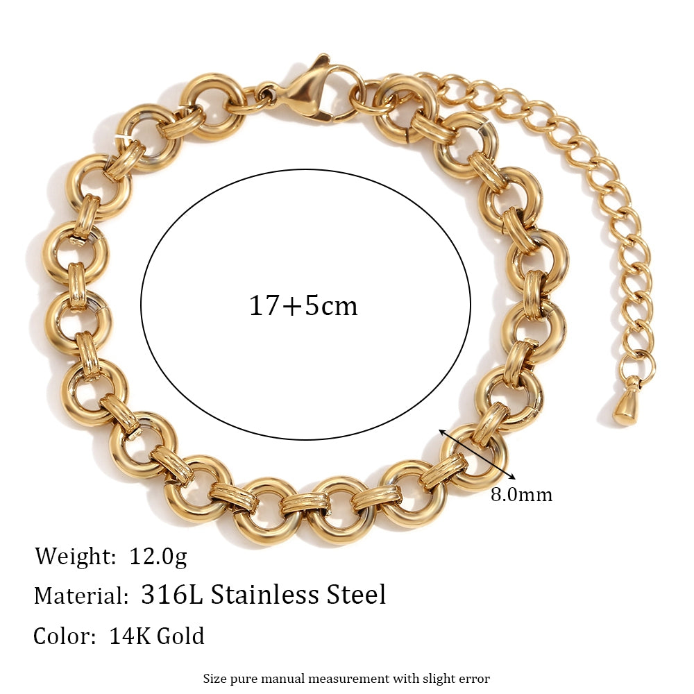 14k Gold Stainless Steel Waterproof 4/6/8/10mm Multi Size Stainless Steel Bow Tie Necklace