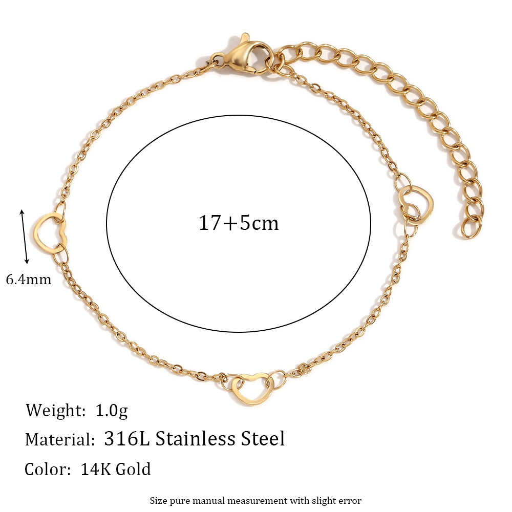 14k Gold Stainless Steel Waterproof 4/6/8/10mm Multi Size Stainless Steel Bow Tie Necklace