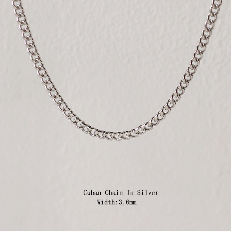 18k Gold Stainless Steel Thin Delicate Link Flower Coin Cuban Chain Layered Necklace