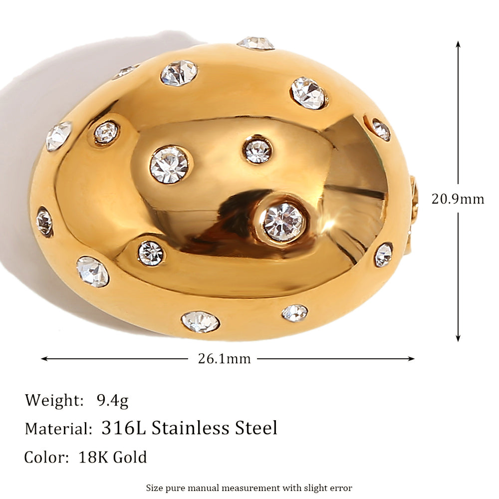 18k Gold Moon Starfish Imitation Pearl Heart Shell Stainless Steel Brooches