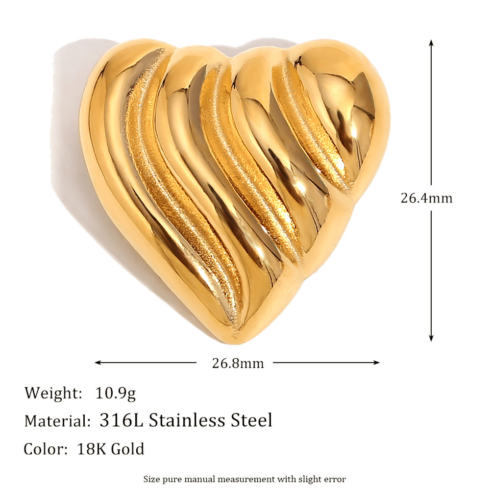 18k Gold Moon Starfish Imitation Pearl Heart Shell Stainless Steel Brooches