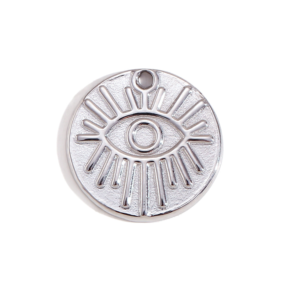 DIY Stainless Steel Waterproof Face Sun Cross Sunflower All seeing Eye Charms Pendants Bracelets