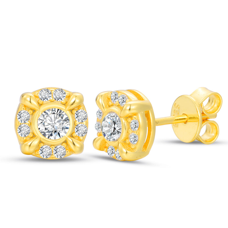 Moissanite Dragon Claw | Iced Blinged Out Stud 925 Sterling Silver Diamond Earrings