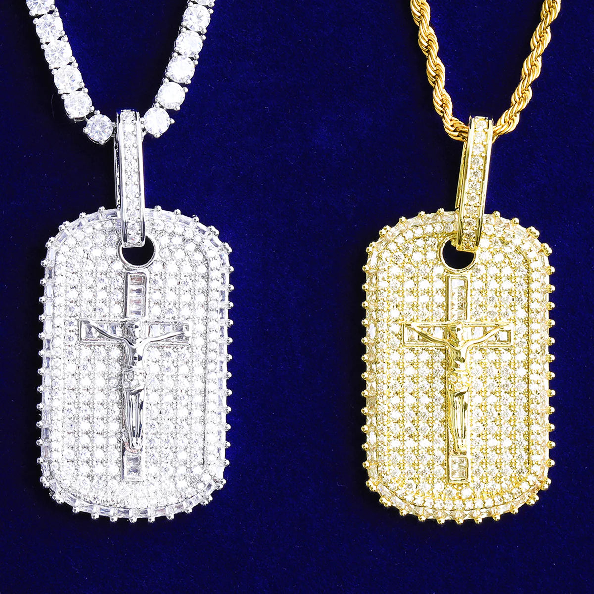 Jesus Tag | 5AA+ Luxury VVS Diamond CZ Prong Set Jesus Hip Hop Pendant